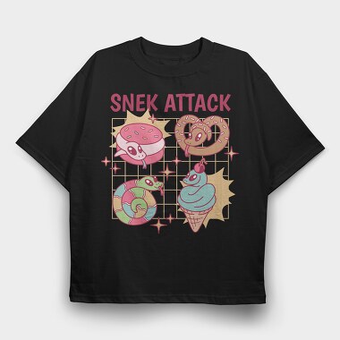 Playful Snake Food, Tricou Oversize Barbati (Unisex)