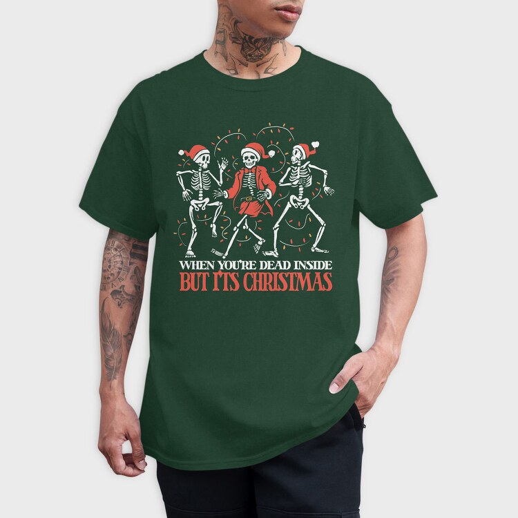 Skeletal Christmas Dance Skeletons, Tricou Barbati (Unisex)