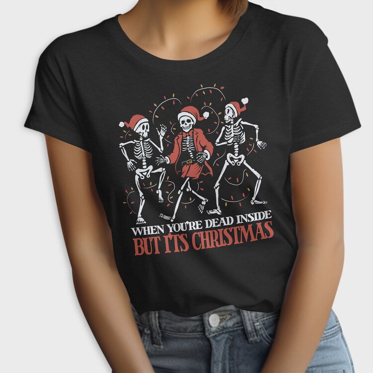 Skeletal Christmas Dance Skeletons, Tricou Femei