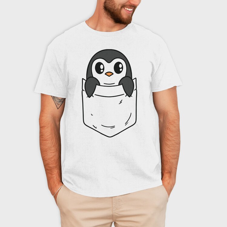 Pocket Penguin, Tricou Barbati (Unisex)