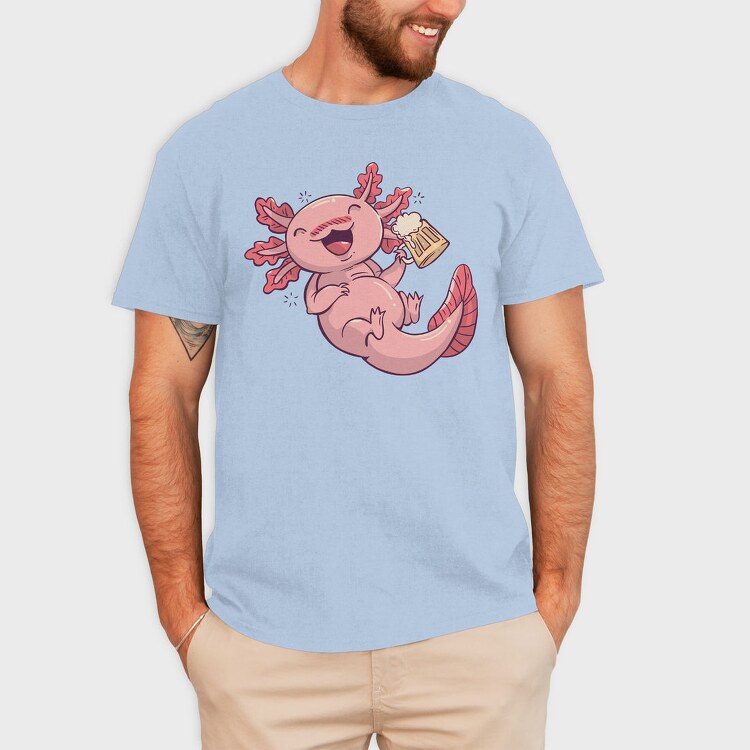 Drunk Axolotl Beer, Tricou Barbati (Unisex)