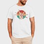 Hand Holding Drum Sticks Drummer Retro Sunset, Tricou Barbati (Unisex)