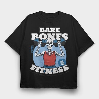 Bare Bones Fitness Trend, Tricou Oversize Barbati (Unisex)