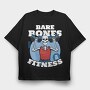 Bare Bones Fitness Trend, Tricou Oversize Barbati (Unisex)