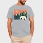 Polar Bear Landscape, Tricou Barbati (Unisex)
