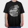 Skeleton Baker Retro Chef Cartoon, Tricou Oversize Barbati (Unisex)