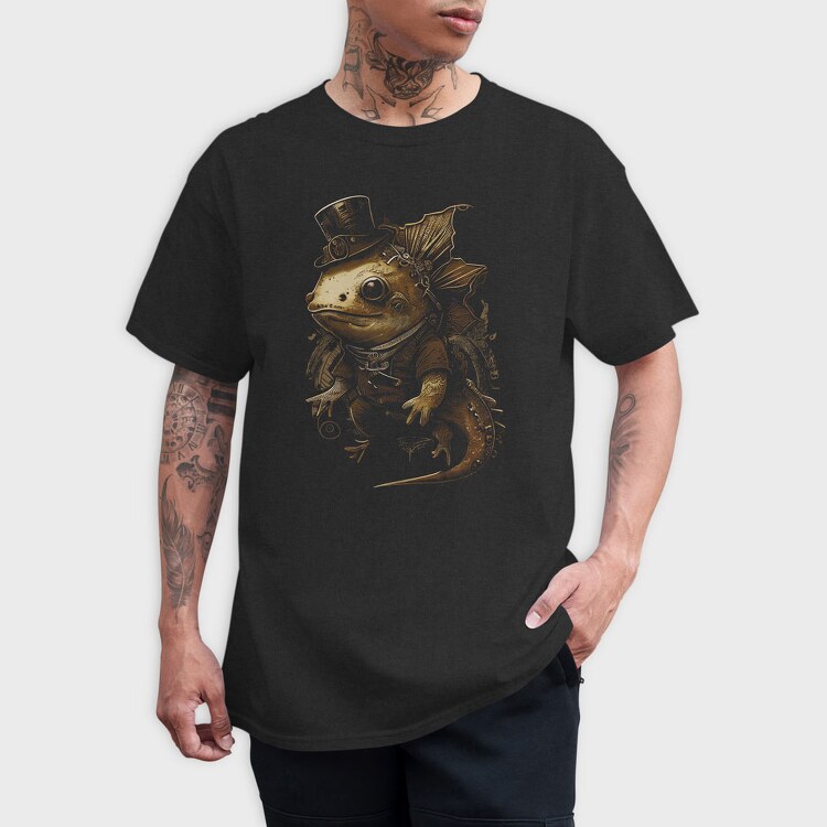Steampunk Axolotl, Tricou Barbati (Unisex)