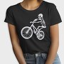Skeleton Biker Skull Bike Silhouette, Tricou Femei