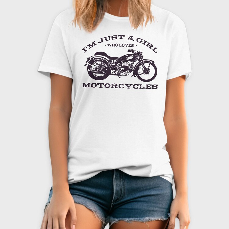 Biker Girl Love Motorcycles, Tricou Barbati (Unisex)