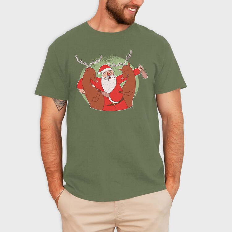 Drunk Santa, Tricou Barbati (Unisex)