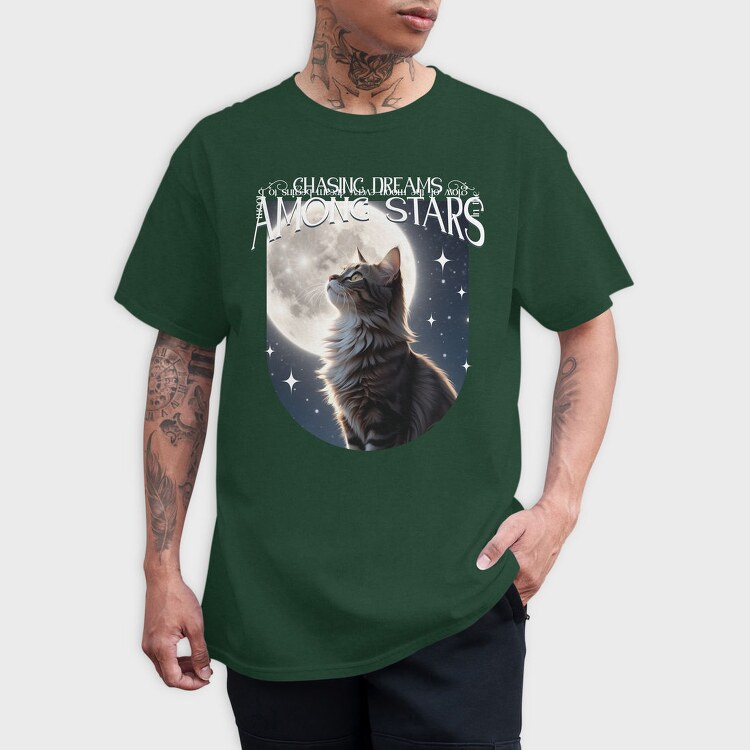 Chasing Dreams Among The Stars Cat Trend, Tricou Barbati (Unisex)