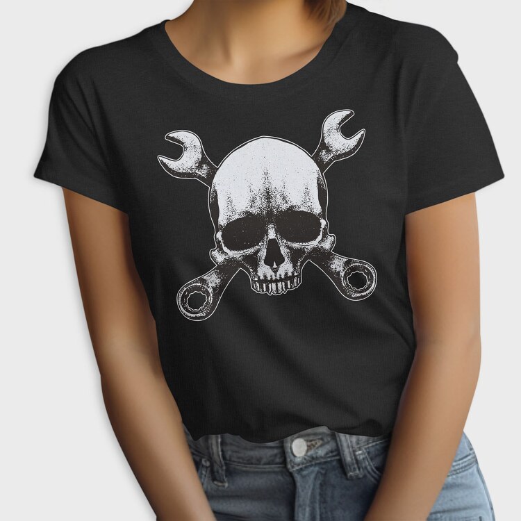 Mechanic Skull Wrench, Tricou Femei