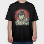 Diabolic Girl And Cat, Tricou Oversize Barbati (Unisex)
