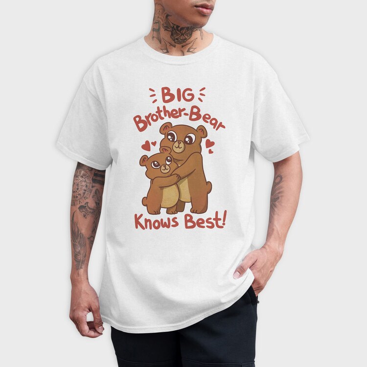 Bear Brothers Cute Animals Big Bear Brother Knows Best, Tricou Barbati (Unisex)