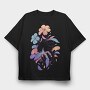 Hands Holding Flowers And Leaves Plants 03, Tricou Oversize Barbati (Unisex)
