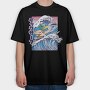 Duck Surfing Surf Vaporwave, Tricou Oversize Barbati (Unisex)
