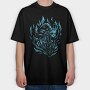 Skeleton Demon Dark Creature Darkness 01, Tricou Oversize Barbati (Unisex)