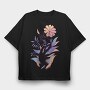 Hands Holding Leaves And Flowers Plants 08, Tricou Oversize Barbati (Unisex)