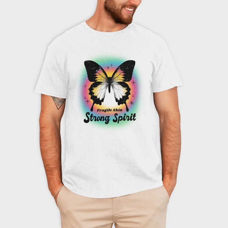 Strong Spirit Butterfly, Tricou Barbati (Unisex)