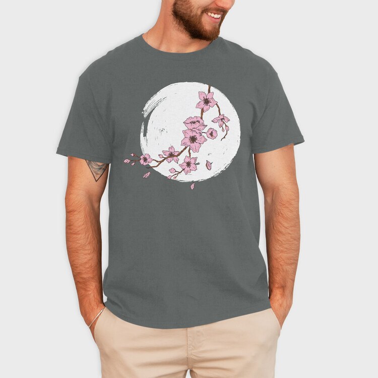 Cherry Blossom Moon, Tricou Barbati (Unisex)