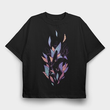 Hands With Color Leaves Plants, Tricou Oversize Barbati (Unisex)
