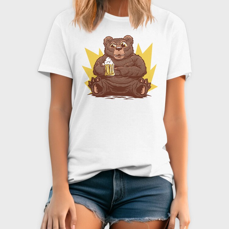 Bear With Beer Beer, Tricou Barbati (Unisex)