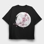 Cherry Blossom Moon, Tricou Oversize Barbati (Unisex)