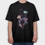 Hands With Flowers And Leaves Plants, Tricou Oversize Barbati (Unisex)