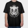 Hands With Skull Queen Of Ghosting Anti Valentines, Tricou Oversize Barbati (Unisex)