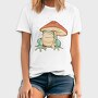Frog Mushroom Umbrella Cottage Core, Tricou Barbati (Unisex)