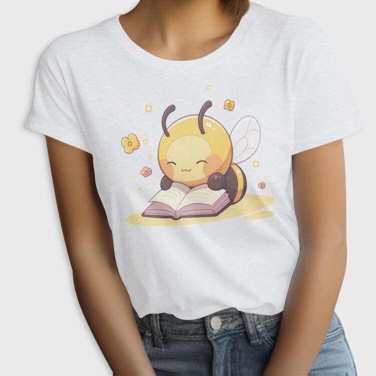 Bee Reading Cute, Tricou Femei