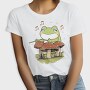 Frog Playing Drums Mushroom, Tricou Femei