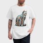 Chicago Skyline Cat, Tricou Barbati (Unisex)