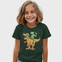 Frog Riding A T Rex Dino Trex, Tricou Copii