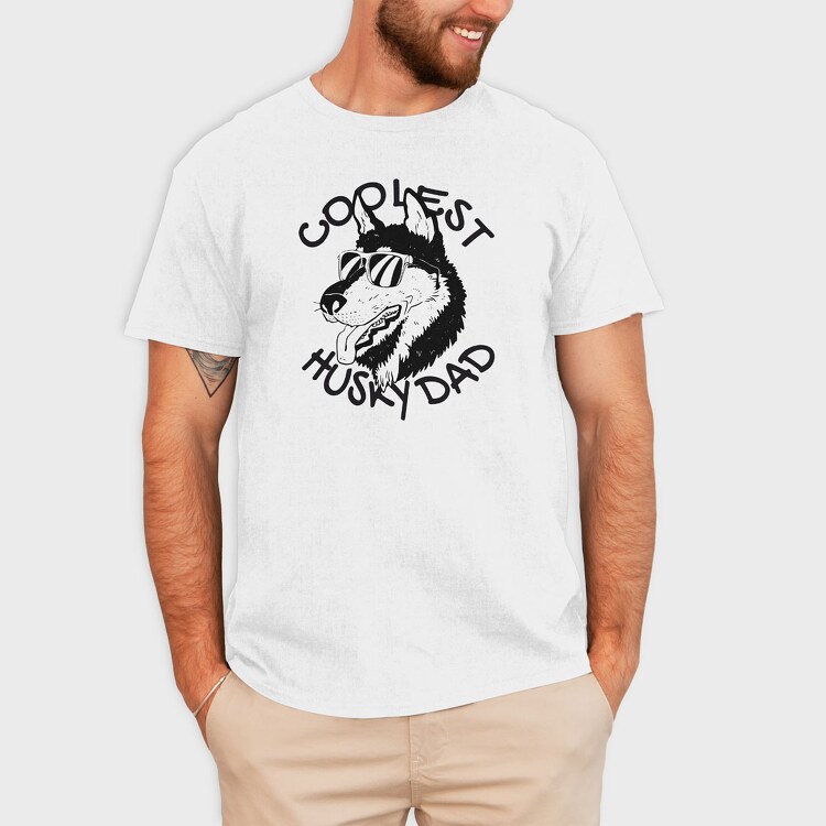Dog Husky Dad, Tricou Barbati (Unisex)