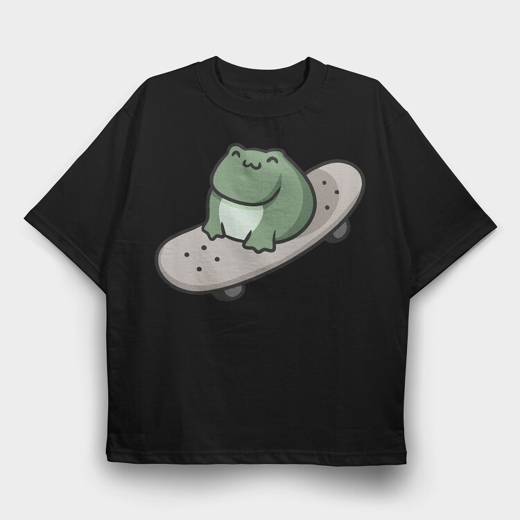 Frog Skateboarding, Tricou Oversize Barbati (Unisex)