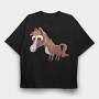 Happy Horse Stroll, Tricou Oversize Barbati (Unisex)