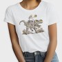 Skeleton Riding Mummy Dinosaur T Rex, Tricou Femei