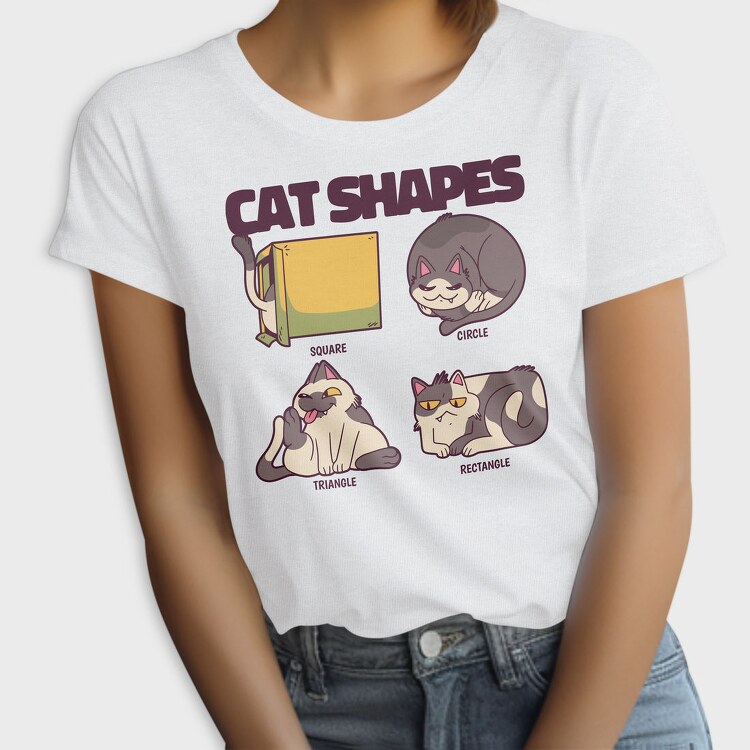 Funny Cat Shapes, Tricou Femei