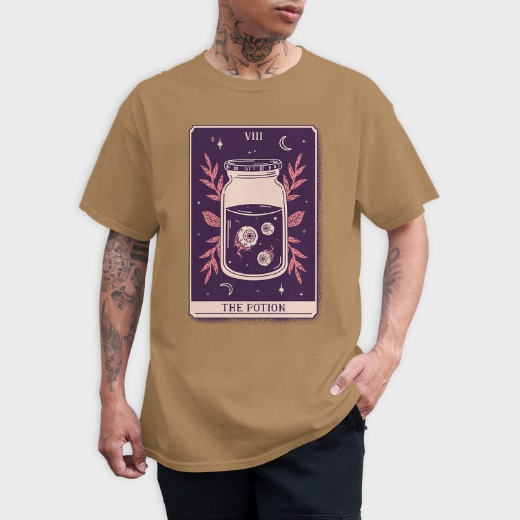 Potion Mystical Tarot Card 08, Tricou Barbati (Unisex)