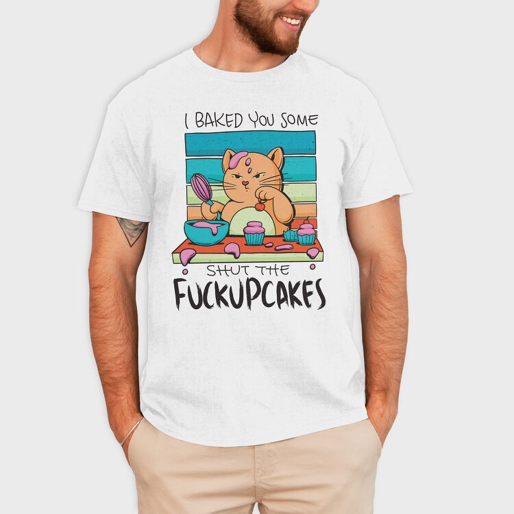 Cupcake Cat, Tricou Barbati (Unisex)