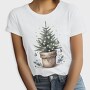 Potted Christmas Tree Tote, Tricou Femei