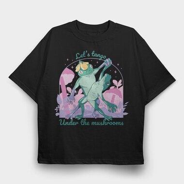 Frogs Dancing Tango Cottagecore, Tricou Oversize Barbati (Unisex)