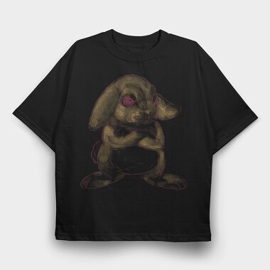 Cute Angry Bunny, Tricou Oversize Barbati (Unisex)