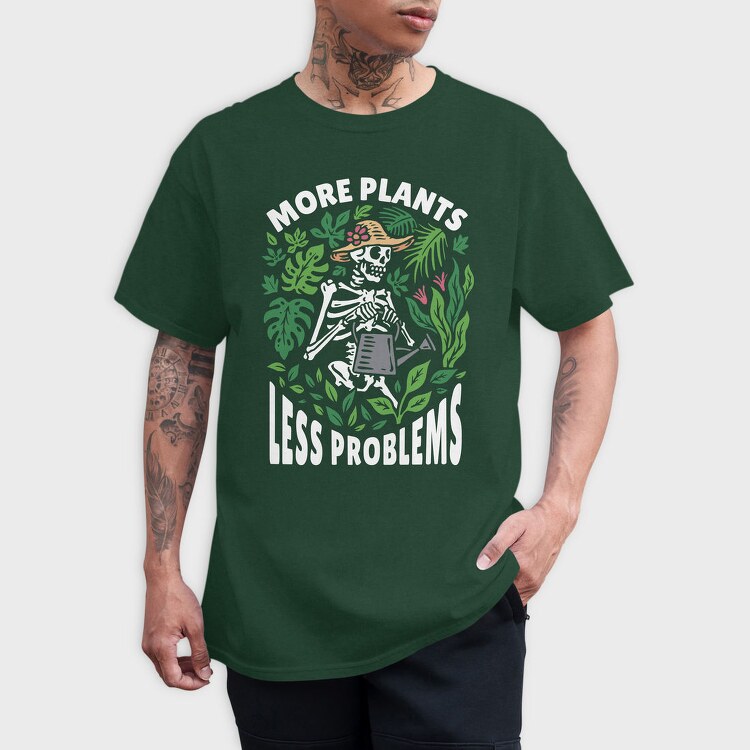 Skeleton Watering House Plants, Tricou Barbati (Unisex)