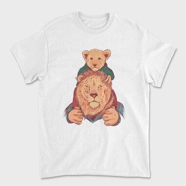 Father And Son Lion, Tricou Barbati (Unisex)