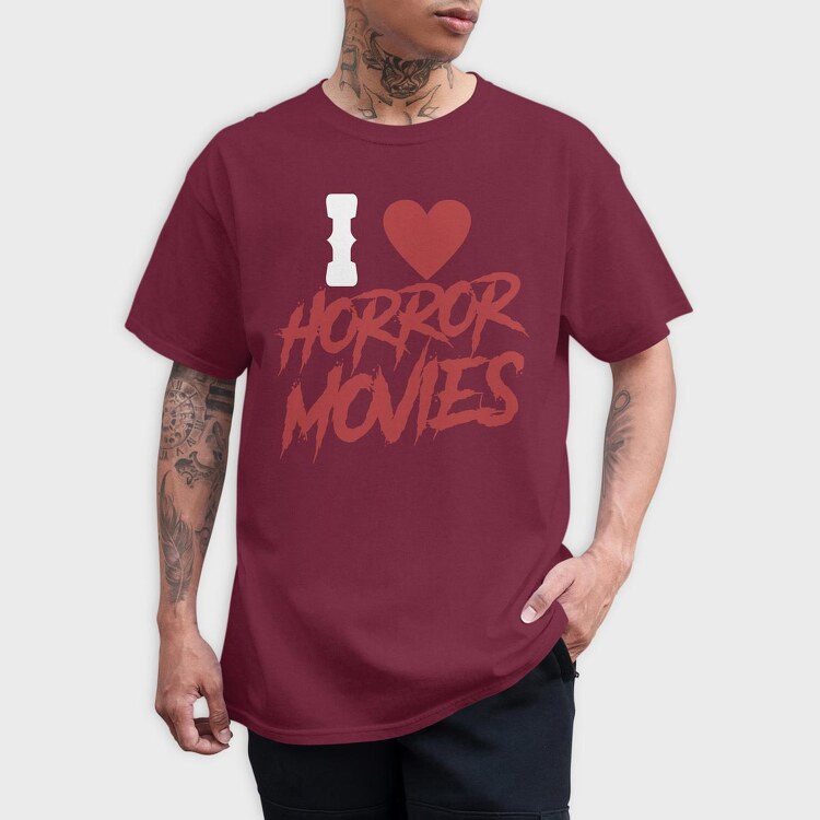I Love Horror Movies, Tricou Barbati (Unisex)