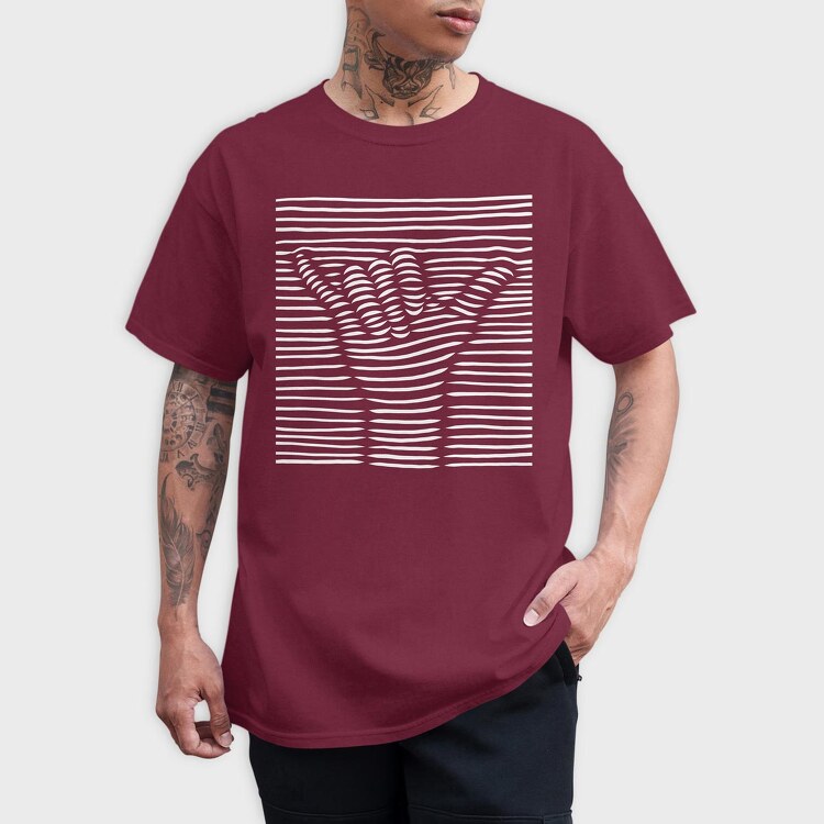 Shaka Sign 3d, Tricou Barbati (Unisex)