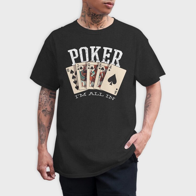 Poker, Tricou Barbati (Unisex)