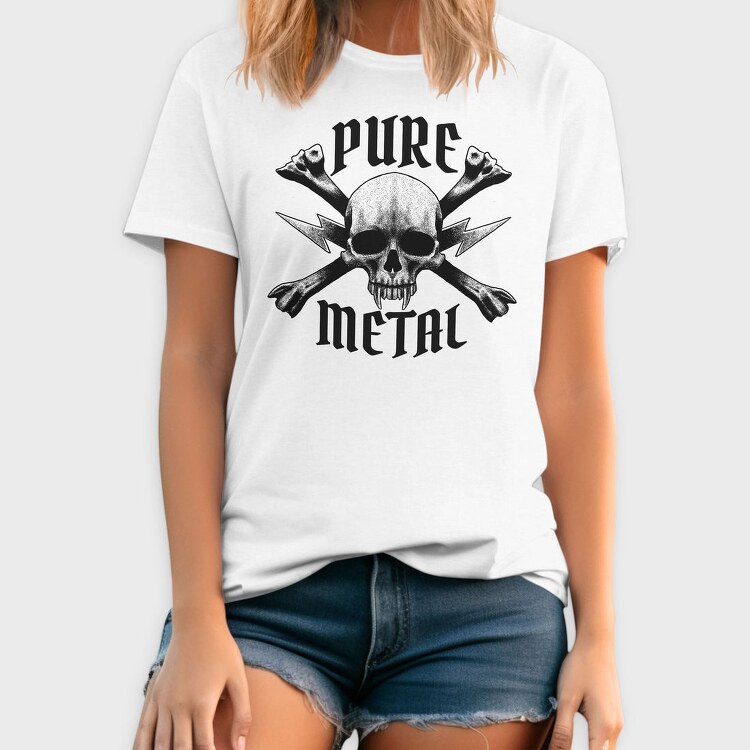 Heavy Metal Skull Pure, Tricou Barbati (Unisex)